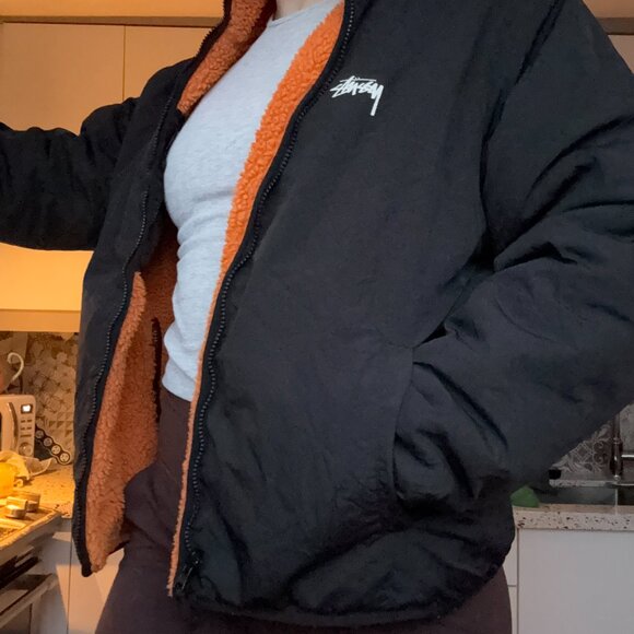 Stüssy 8 Ball Reversible Sherpa Jacket - Picture 4 of 10